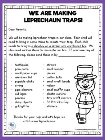 Making leprechaun traps with kids