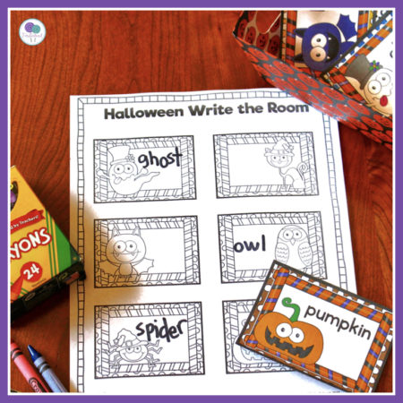 Halloween freebie. Halloween write the room.  Perfect for kindergarten and first grade kids. 