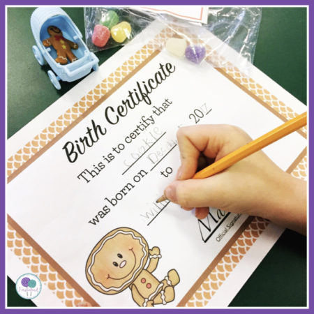 Gingerbread activities for kids with the Jan Brett classic, The Gingerbread Baby. . Perfect holiday activities for first grade or kindergarten. Students will love adopting a gingerbread baby with these fun writing prompts and activities. #firstieland #gingerbreadbooks #gingerbreadactivities #thegingerbreadman #thegingerbreadbaby #janbrett #crhristmasactivitiesforkids