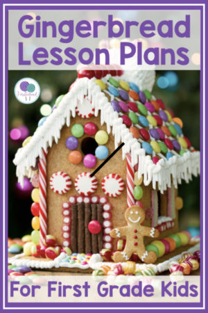 These gingerbread lesson plans are sure to bring some magic to your kindergarten or first grade classroom.  Students will love when a basket of gingerbread babies are delivered to your classroom, all ready for your kids to adopt them as their very own! Includes writing activities, templates and crafts. #firstieland #gingerbreadunit #thegingerbreadman #the gingerbread baby #janbrett