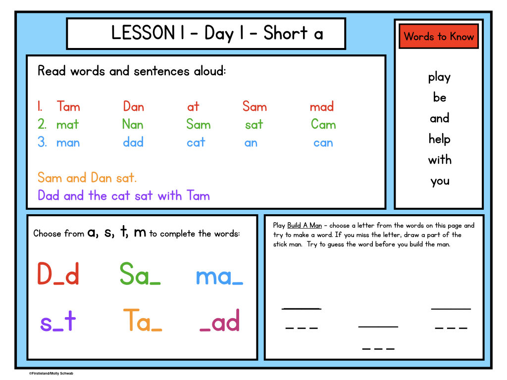 These first grade word work slides are the perfect way to fit all of your skills into one easy, daily lesson.  Includes ideas and activities for first grade phonics, spelling, high frequency words and more. 