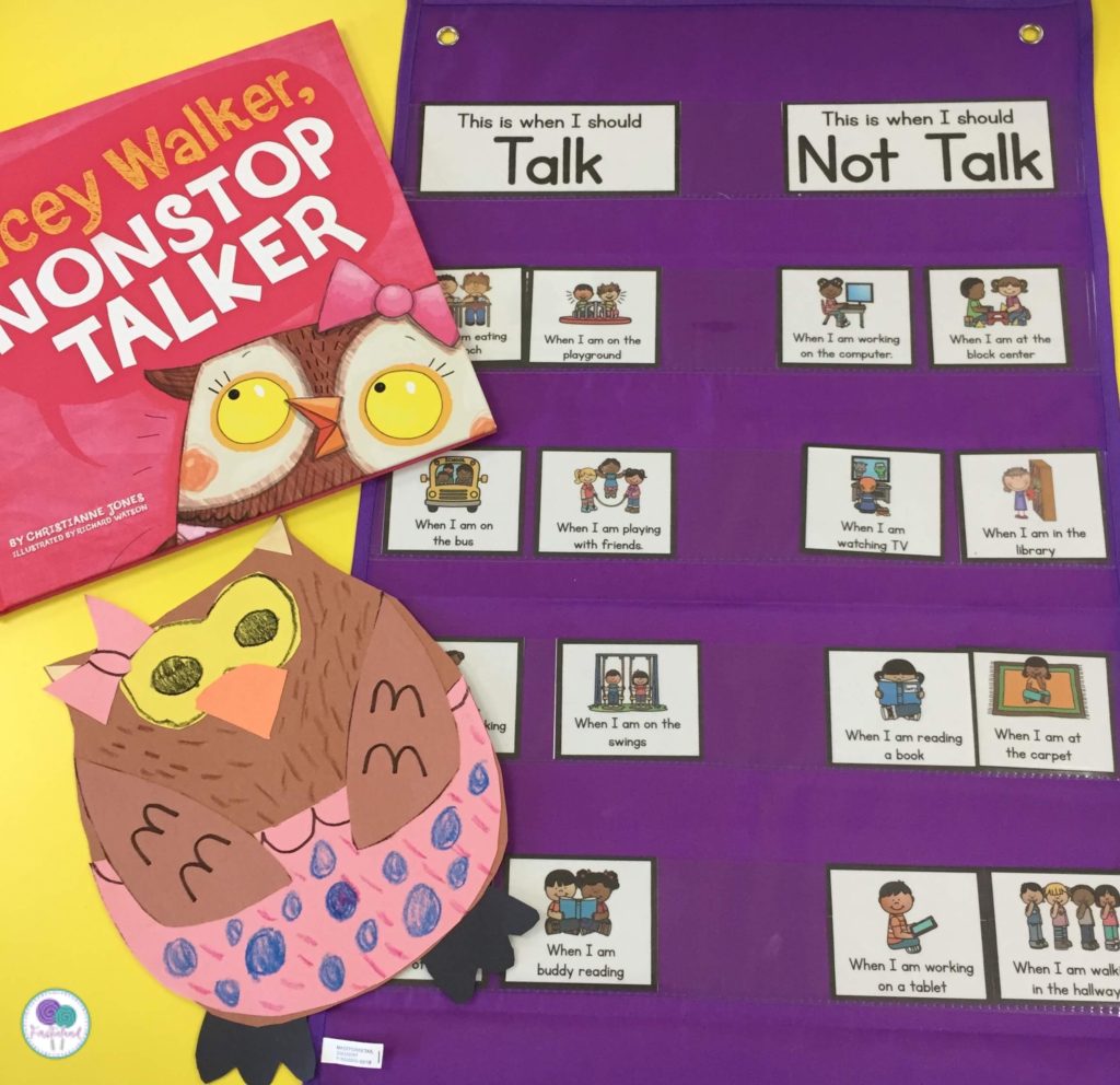 Is student talking in the classroom a problem for you? Do you feel like you're constantly telling your students to stop talking or shhhh? Take a look at these tips for behavior management to help get the talking under control using the book Lacey Walker Non Stop Talker. 
