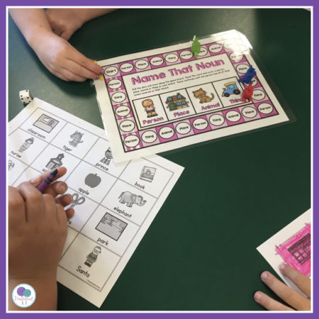 These noun activities for first grade will keep your students engaged with games, pocket chart sorting activities, noun anchor charts and more. 