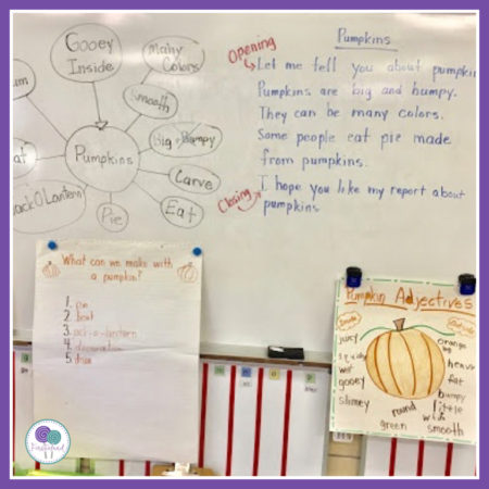 These pumpkin activities are perfect for kindergarten or first grade kids and includes the life cycle of a pumpkin, crafts, anchor charts and more.