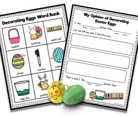 Easter writing activity for first grade