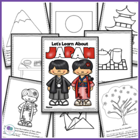 Japan coloring book for kids