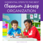 Classroom library organization and management can be simple with just a few easy steps. Learn how to set up the cozy classroom library of your dreams with these creative tips. Includes ideas for library set up, furniture, where to get books and how to organize them by genre and level. Also includes ideas for creating classroom library rules and a checkout system for your kindergarten or first grade classroom library.