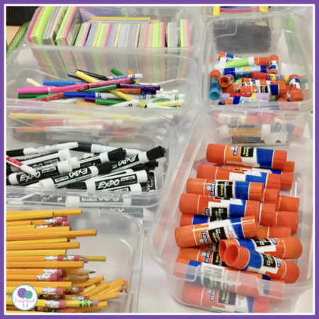 School supply organization ideas for your classroom. 