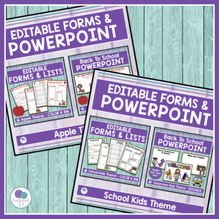 Meet the teacher powerpoint and editable classroom forms and lists.