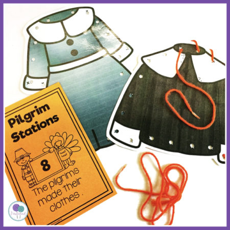 First Thanksgiving unit for kindergarten and first grade.  Step back in time with your students as they experience life as a pilgrim child with eight hands on activities. 