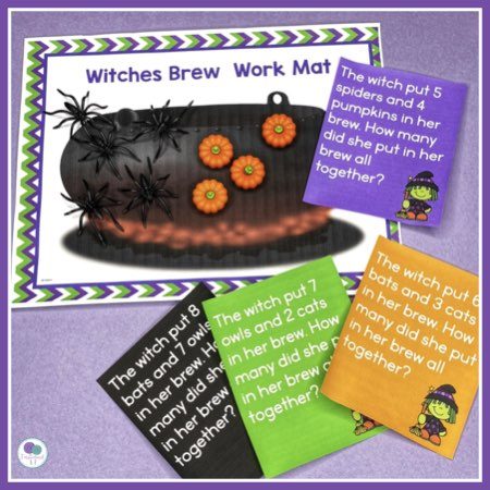 Halloween learning centers for kindergarten and first grade kids. 
