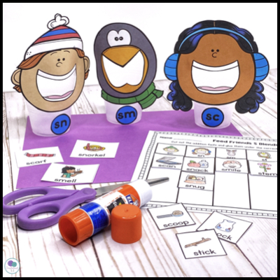 winter game for kids with s blends