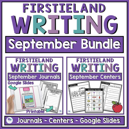 First grade daily journals and writing centers for September. 