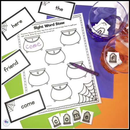 Classroom game for Halloween - Sight word stew 