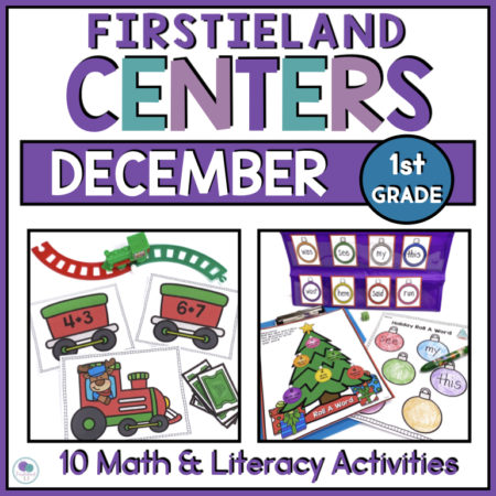 December math and literacy centers for first grade.
