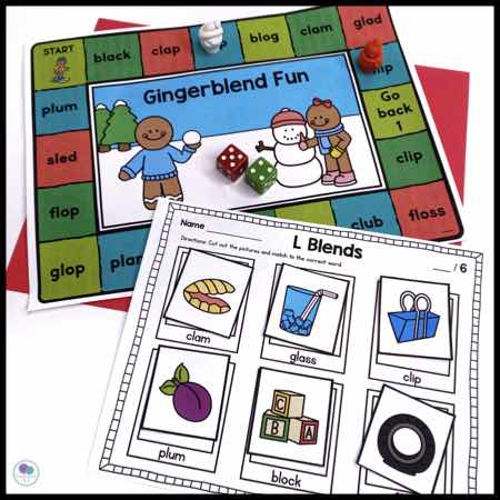 Gingerbread blends game for first grade. 