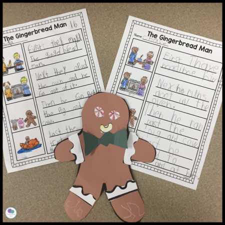 How to make a gingerbread man procedural writing activity for first grade. 