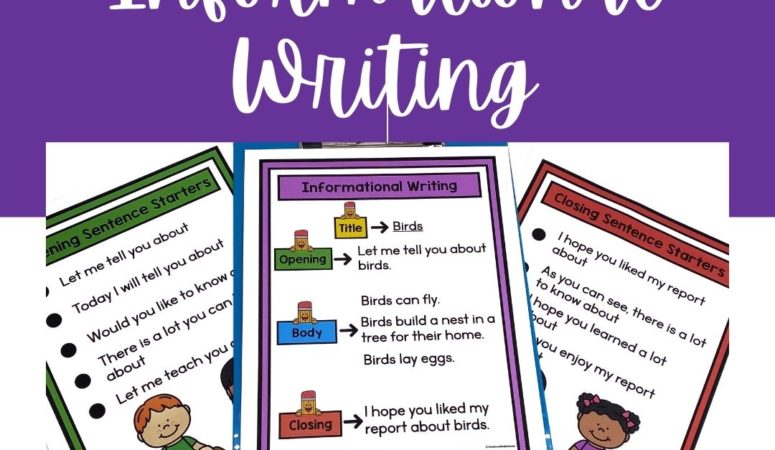 How To Teach Informational Writing To  First Grade Children
