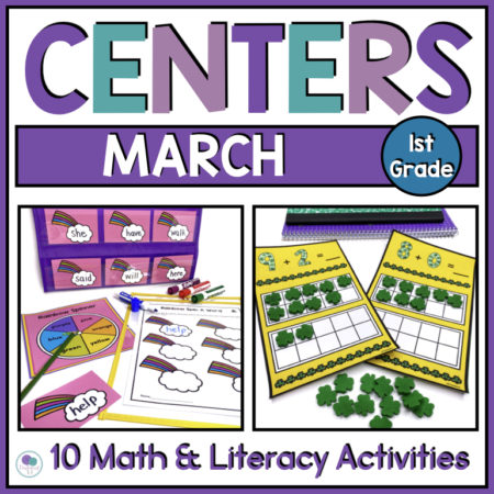 
March Math And Literacy Centers For First Grade