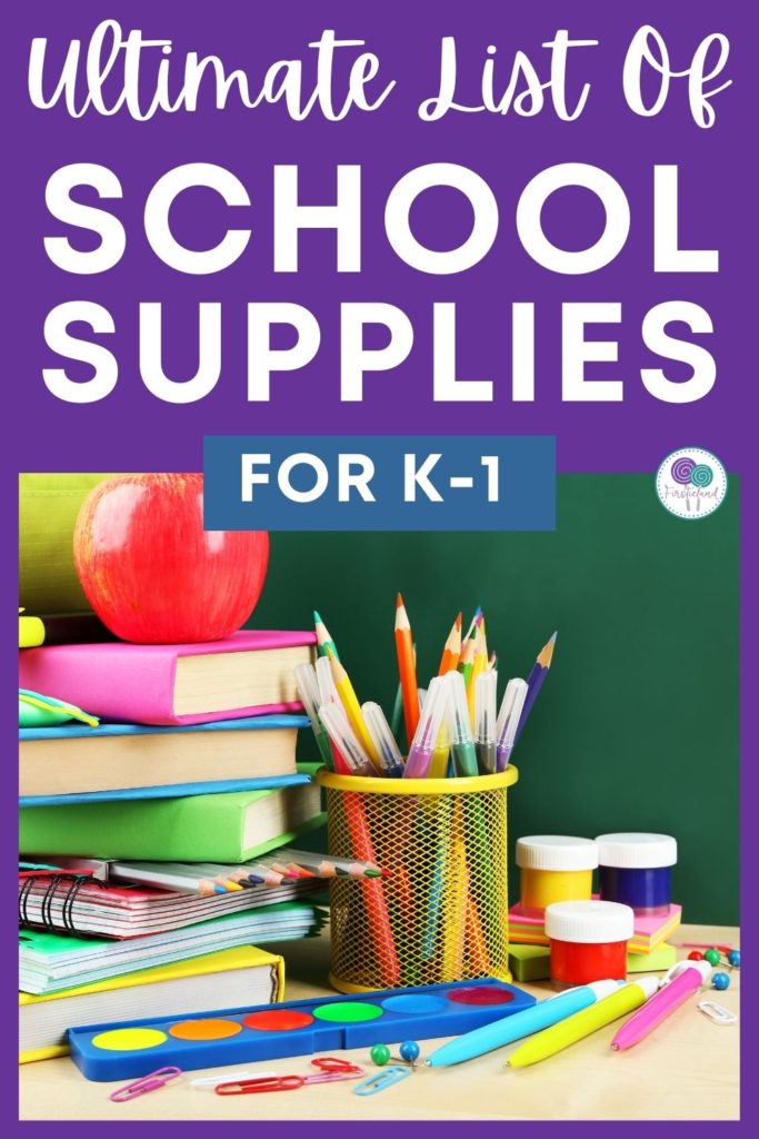 The Ultimate Kindergarten and First Grade School Supply List