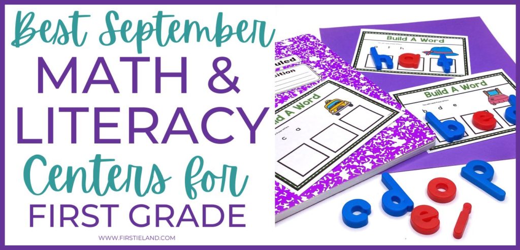 September Math And Literacy Centers For 1st Grade