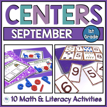 September Math And Literacy Centers For 1st Grade