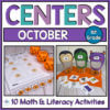 October Math Center Game Ten Frame Addition Pumpkin Math Activities 1st ...