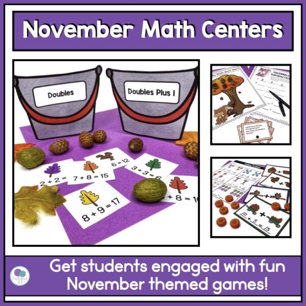 November Math And Literacy Centers