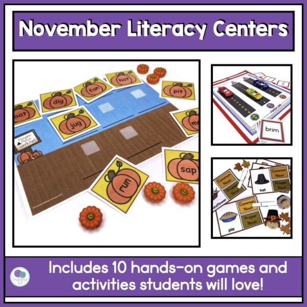 November Math And Literacy Centers
