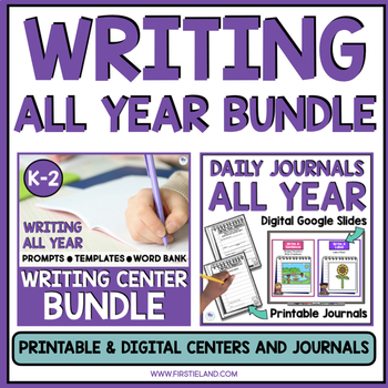 First Grade Writing Prompts and Monthly Journals