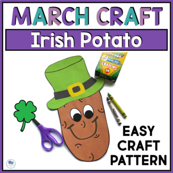 St. Patricks Day craft Irish potato for elementary kids.