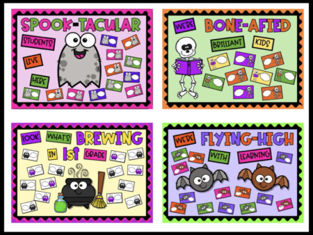 Halloween bulletin board and door decoration