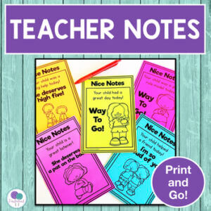 Positive Behavior Notes Parent Communication Form Positive Notes Home ...