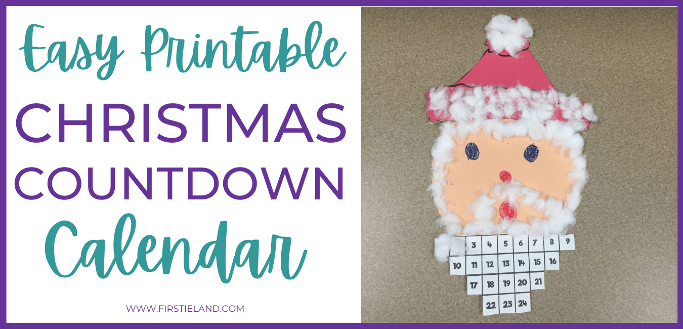 Easy Printable Christmas Countdown Santa Calendar For Kids ...