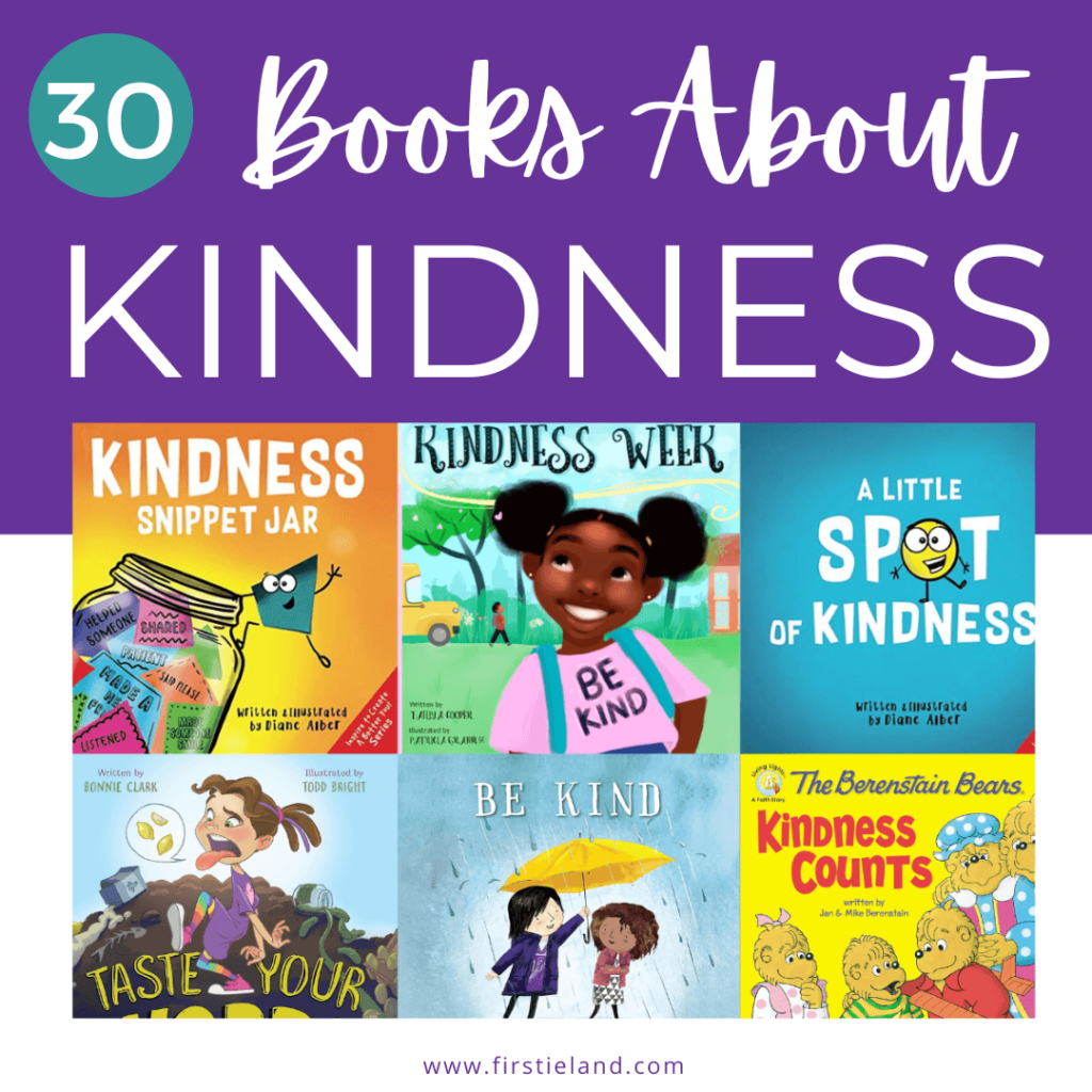 A list of 30 children's books about kindness with activity suggestions.