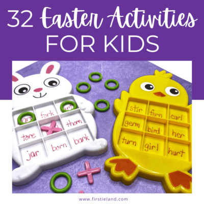 Blog post with 32 Easter activities for kids.