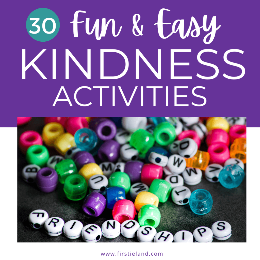 A list of 30 kindness activities to use with elementary students.