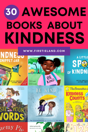 A list of 30 children's books about kindness with activity suggestions. 