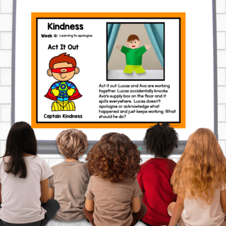 Teaching kindness to kids in first grade