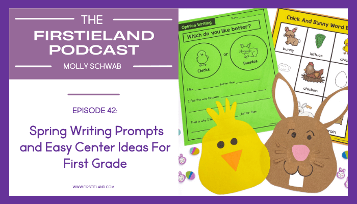Spring writing prompts and center ideas for first grade