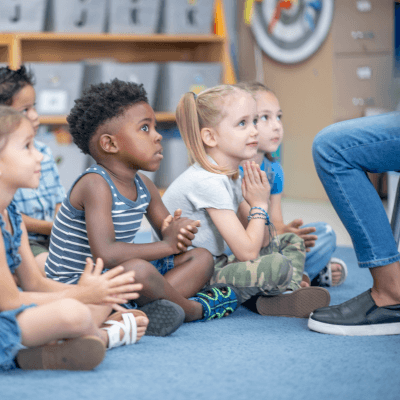 Students listening to teacher