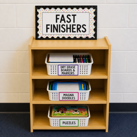 Fast finisher shelf