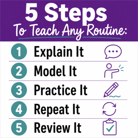 How to teach first grade classroom routines and procedures slides