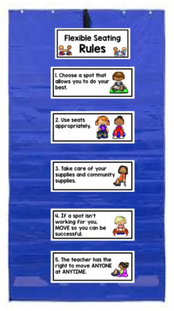 Flexible seating classroom management strategies in first grade