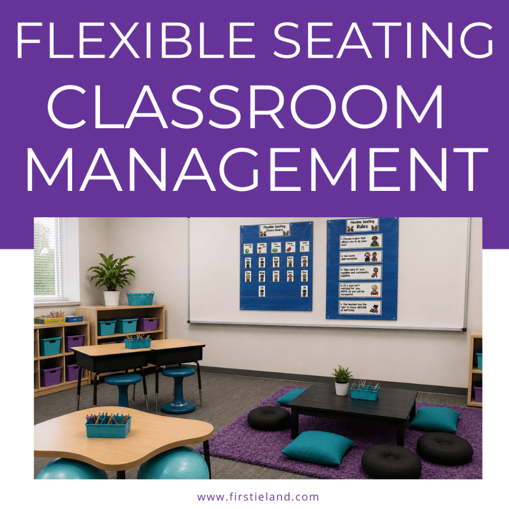 Flexible seating classroom management strategies in first grade