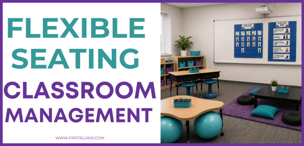 Flexible seating classroom management strategies in first grade