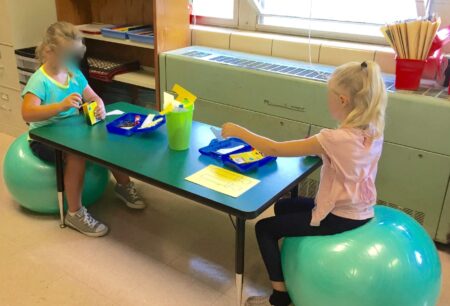 Flexible seating classroom management strategies in first grade