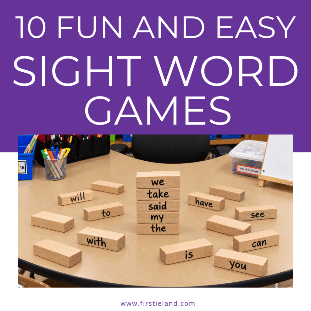 1st grade sight word games