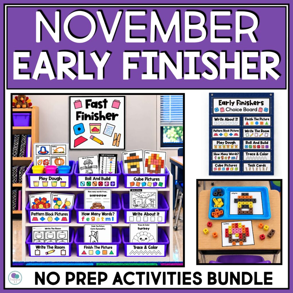Early finisher activities for first grade