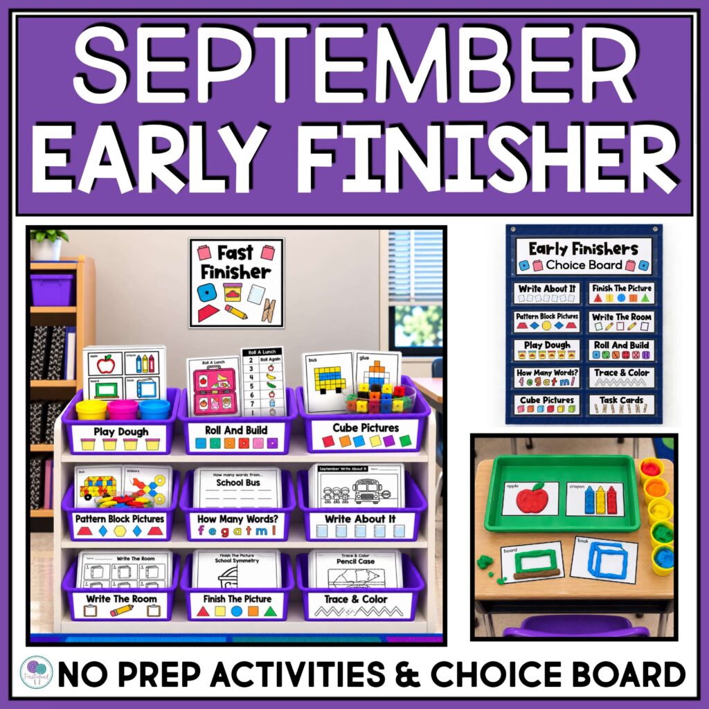 Early finisher activities for first grade
